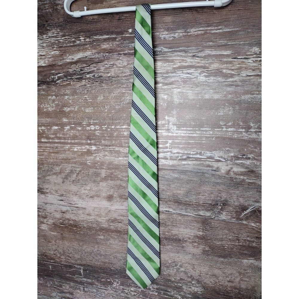 Vintage Tommy Hilfiger Mens Tie CLASSIC Blue/Green Colors 100% Silk - USA Made